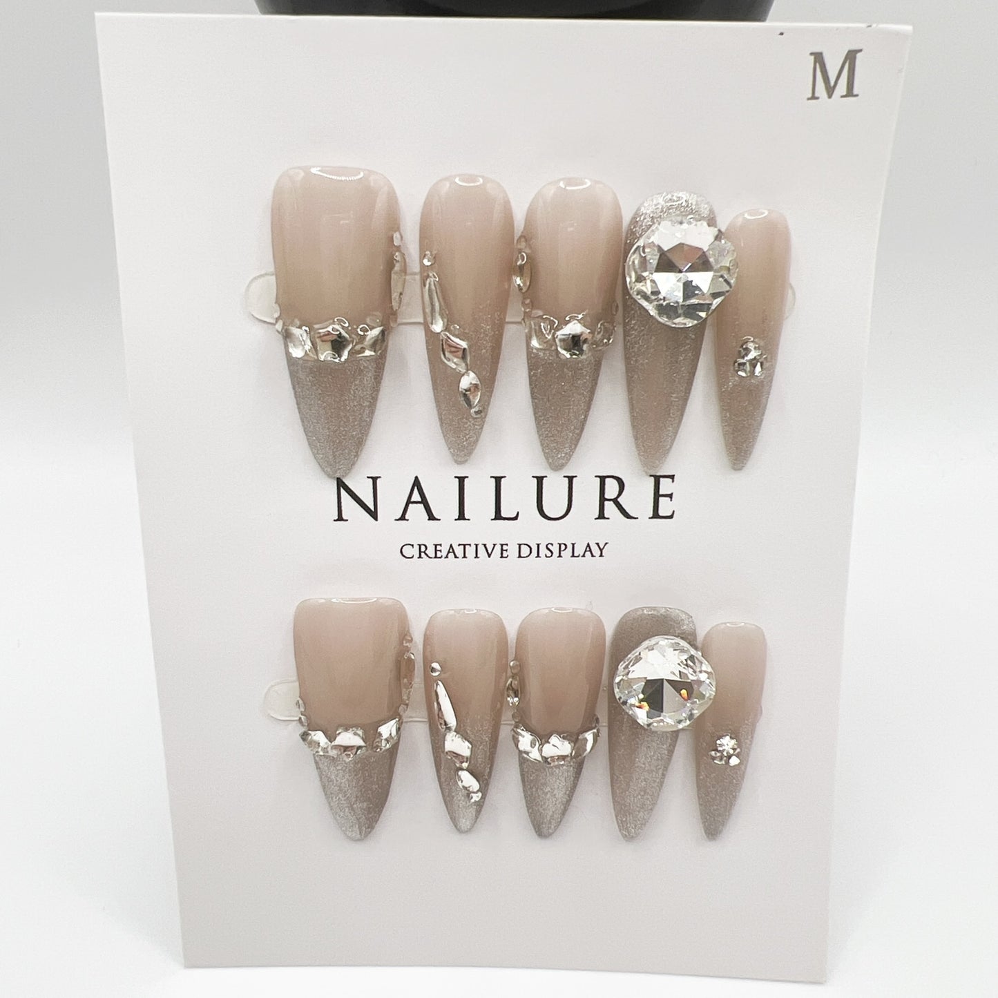Luxury Charms Press-On Nails – Medium Size-stiletto shape
