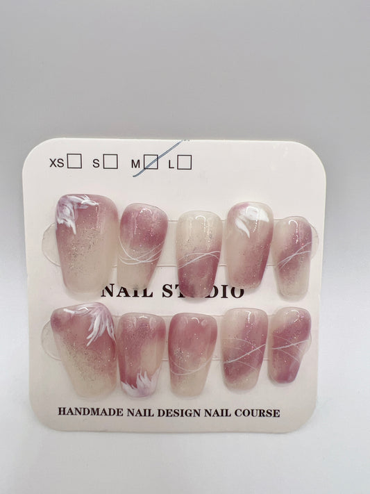 Short Coffin Press On Nails Simple Design – Medium Size