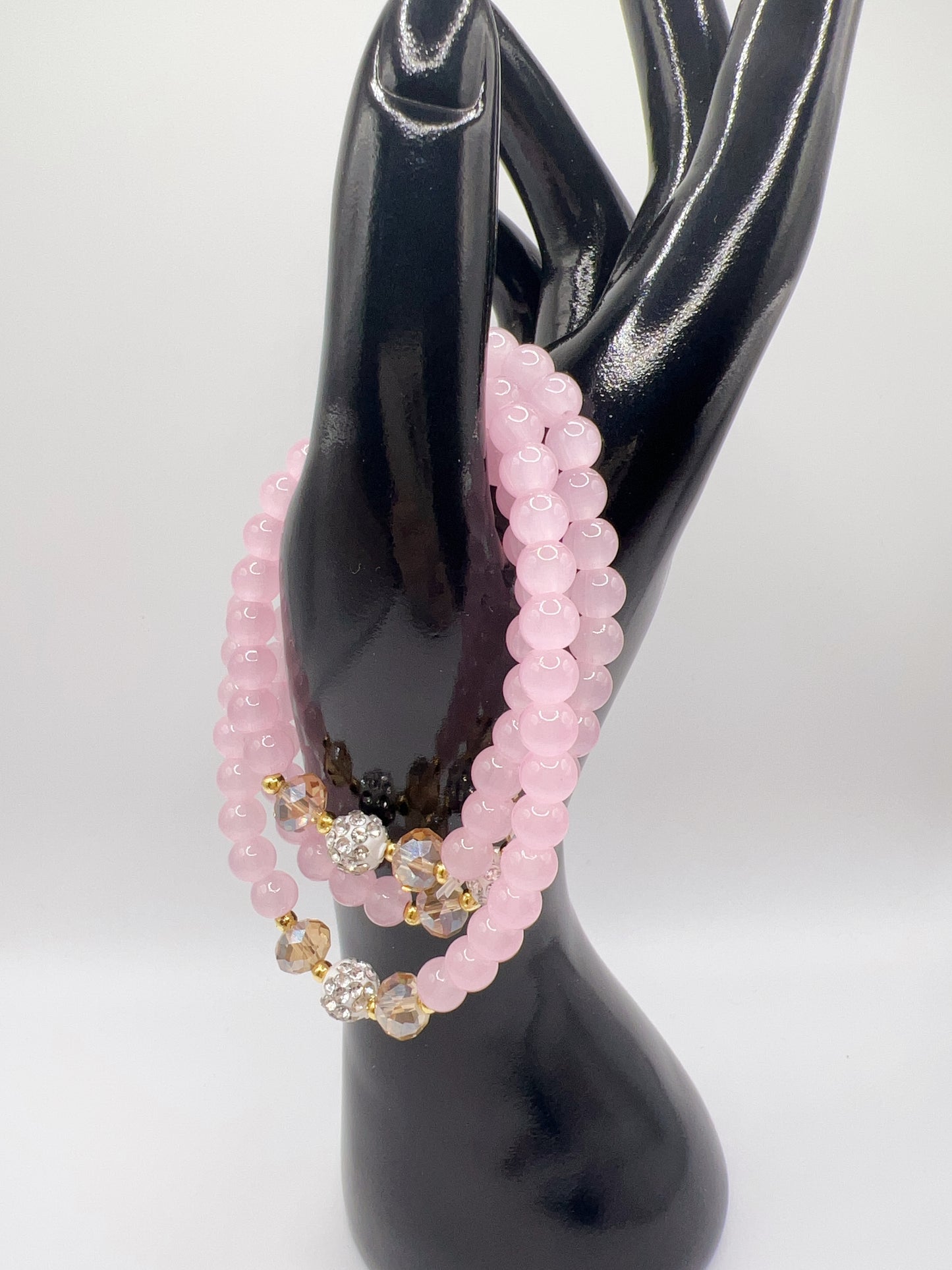 Handmade Triple-Layer Beaded Bracelet or Necklace – Versatile Jewelry