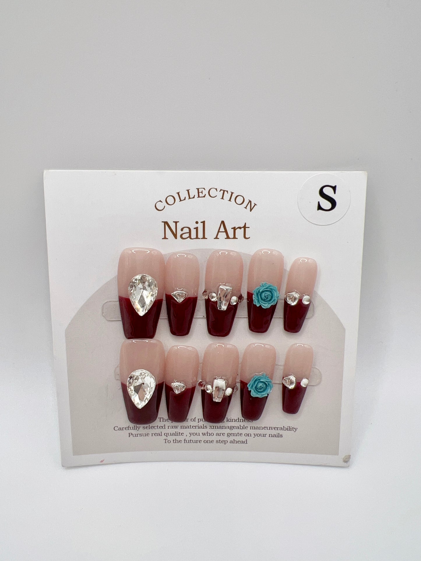 5 Sets Medium Coffin Press-On Nails Simple Style