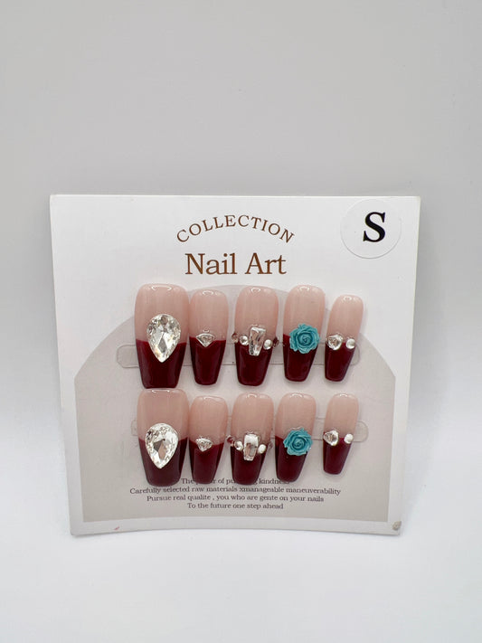 5 Sets Medium Coffin Press-On Nails Simple Style