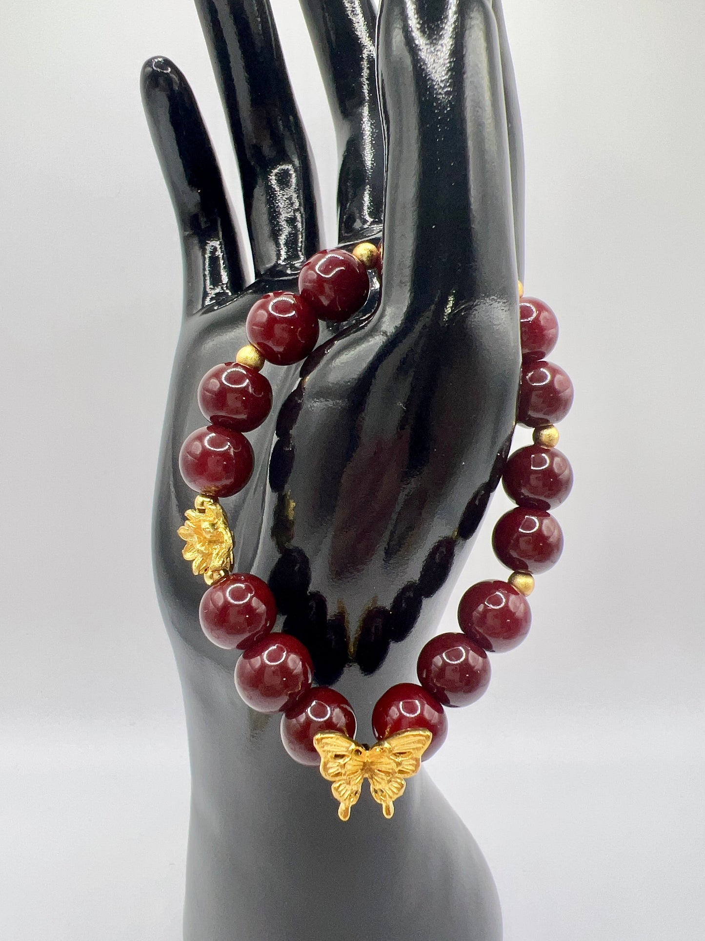 Stretchy Bead Bracelet with Cute Charms & Spacers