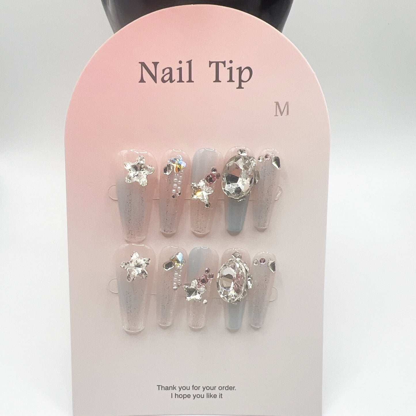 Luxury Rhinestone Press-On Nails – Medium Size 💅✨