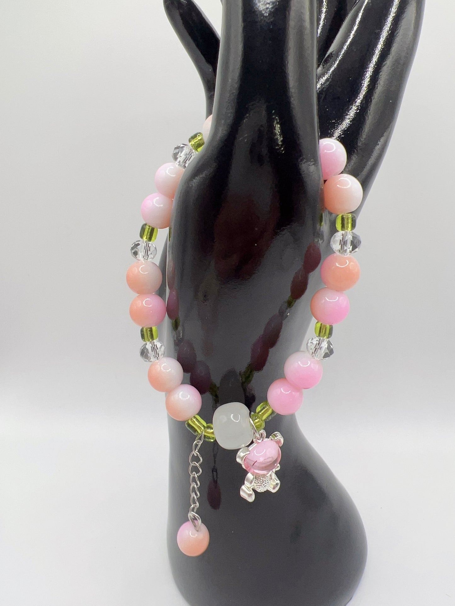 Stretchy Bead Bracelet with Cute Charms & Spacers – Handmade Jewelry