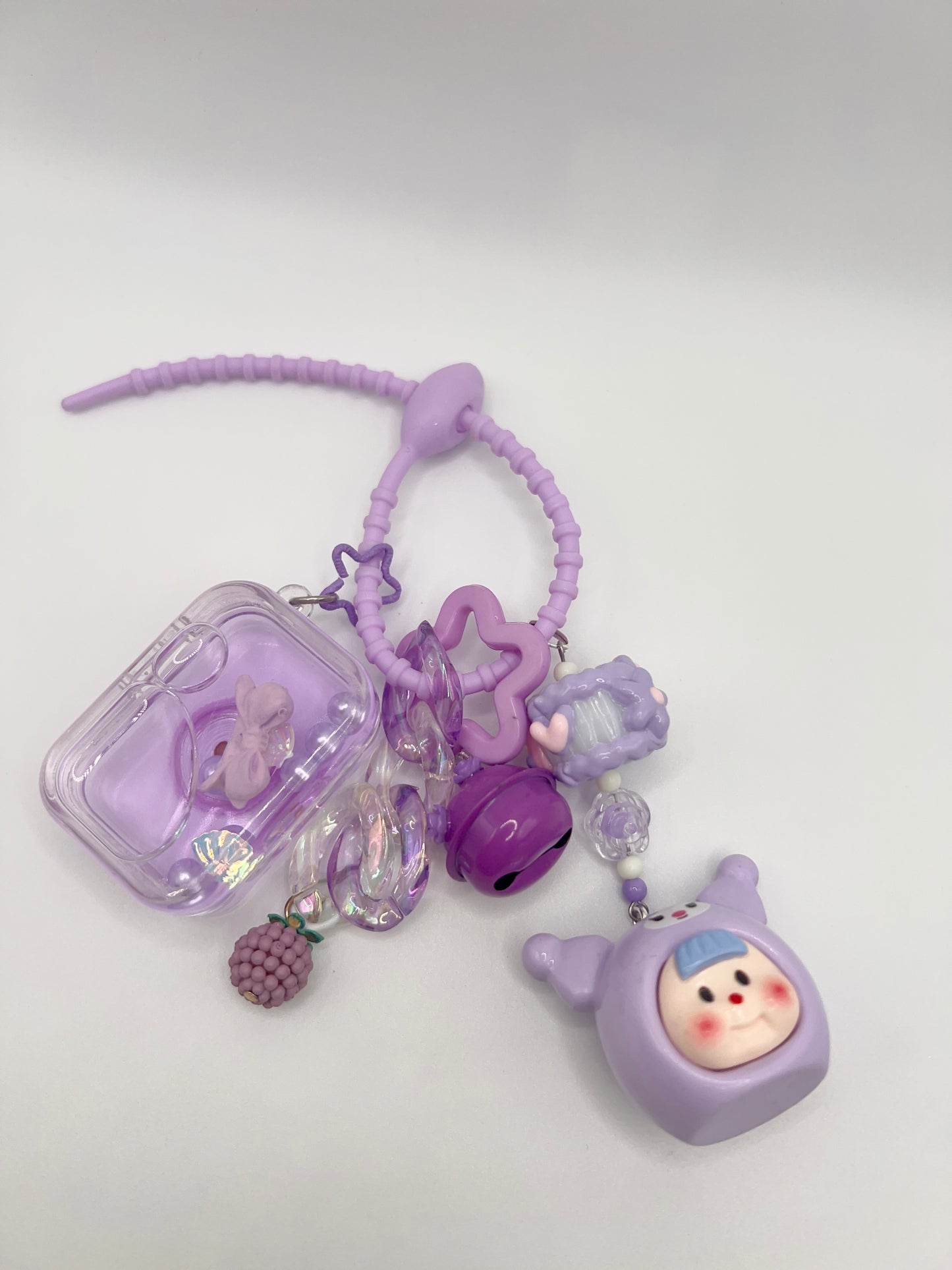Handmade Kawaii Beaded Keychain: Cartoon Charm Bag Chain