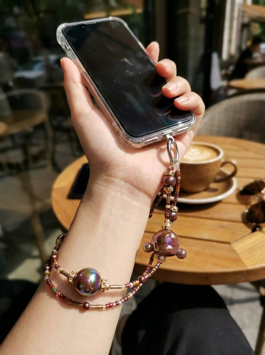 Handmade Beaded Phone Chain & Bag Chain – Cute and Elegant Design