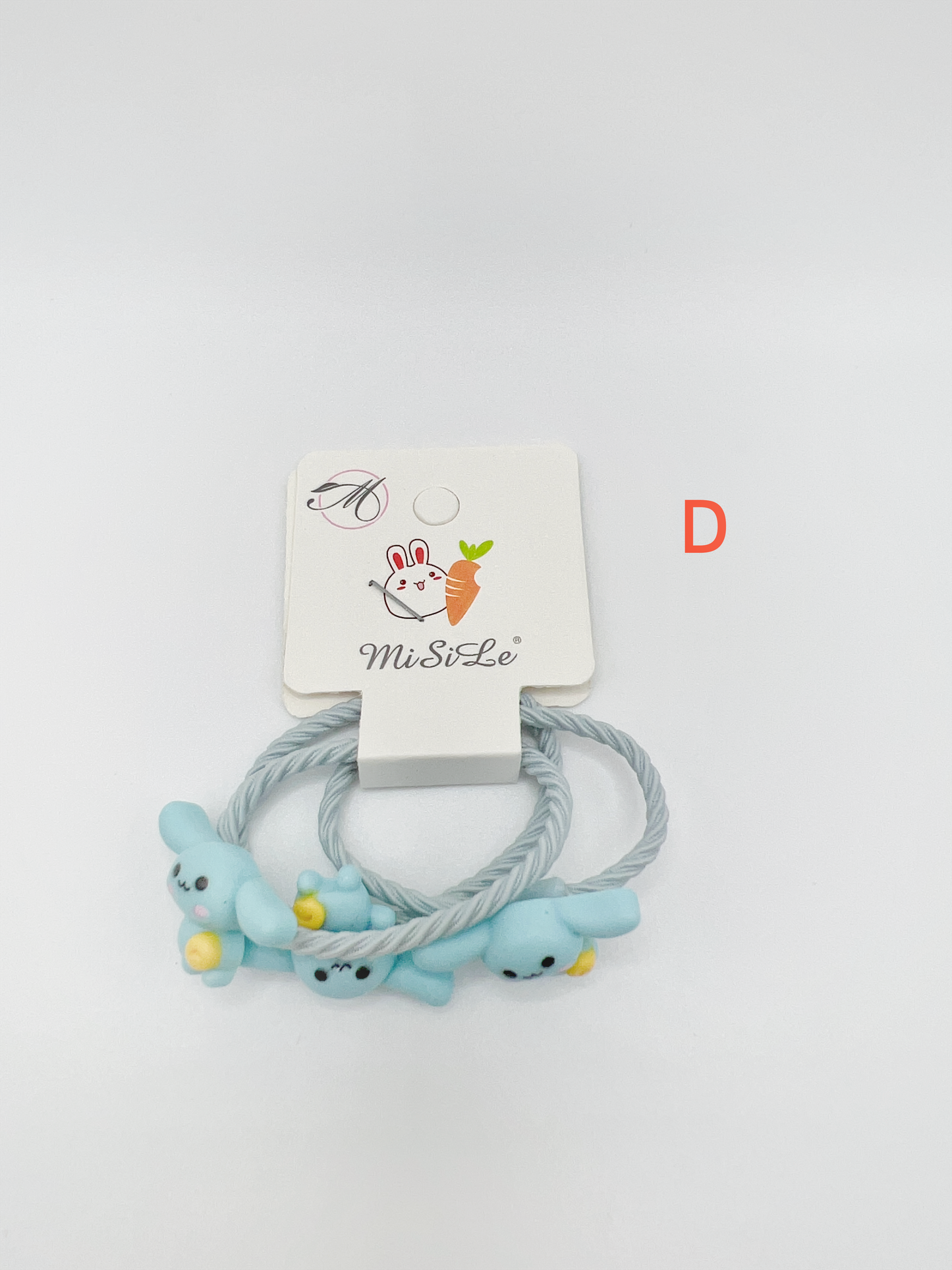 Handmade Mini Resin Cartoon Hair Tie Set 3pcs Cute for Kids