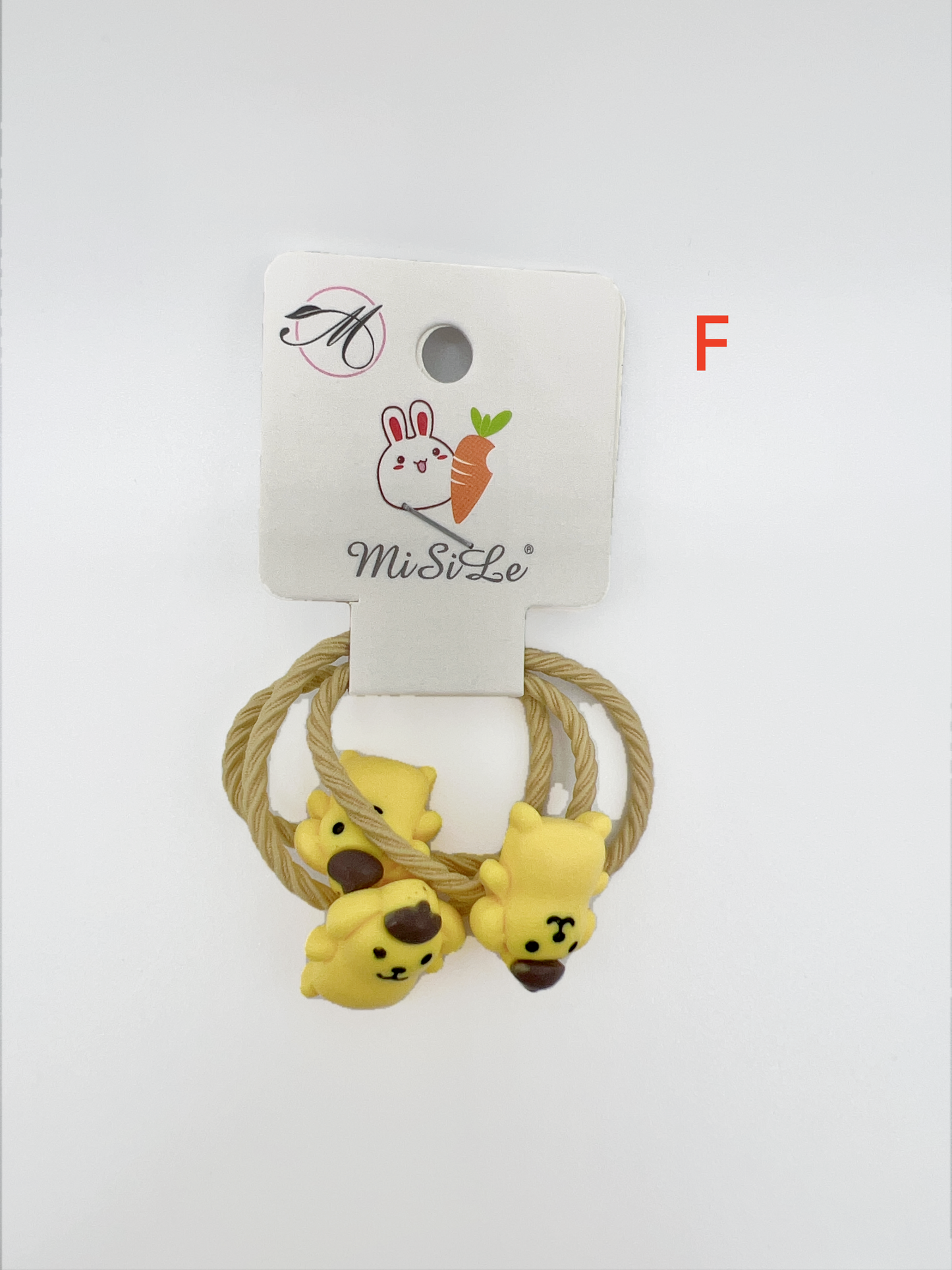 Handmade Mini Resin Cartoon Hair Tie Set 3pcs Cute for Kids