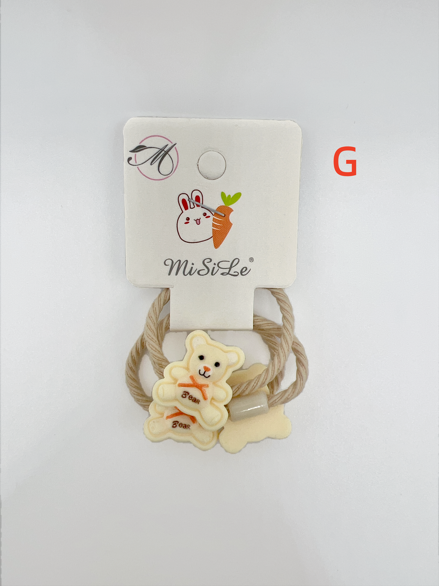 Handmade Mini Resin Cartoon Hair Tie Set 3pcs Cute for Kids