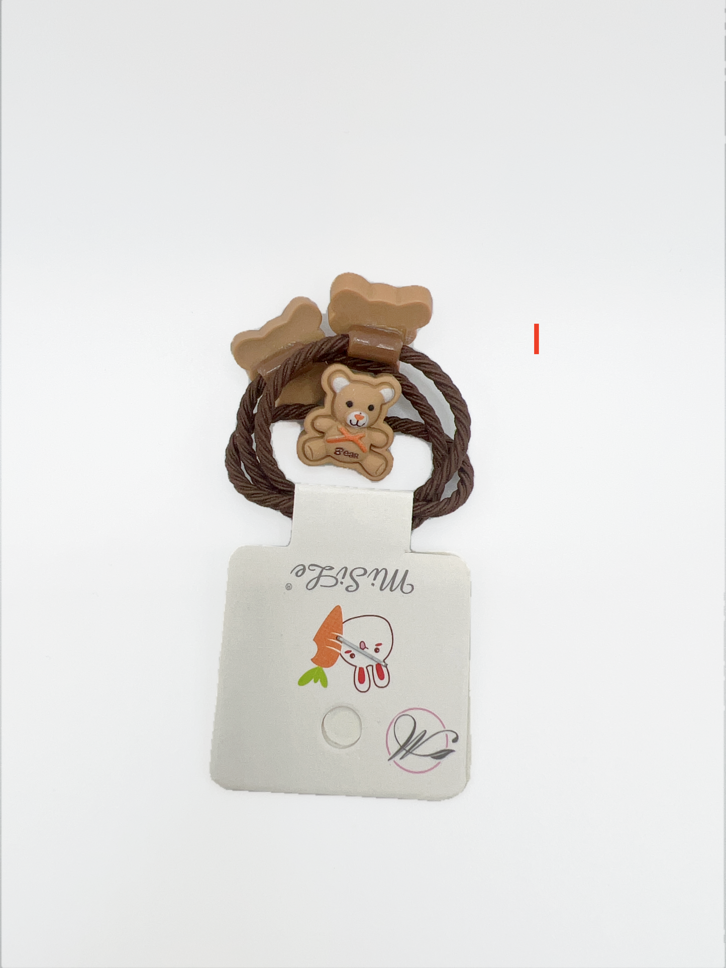 Handmade Mini Resin Cartoon Hair Tie Set 3pcs Cute for Kids
